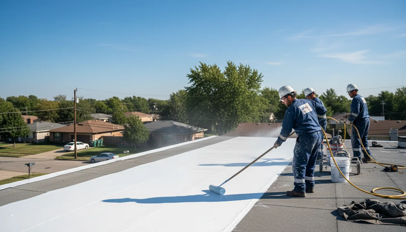 Commercial roof coating in Perkinston, MS near me